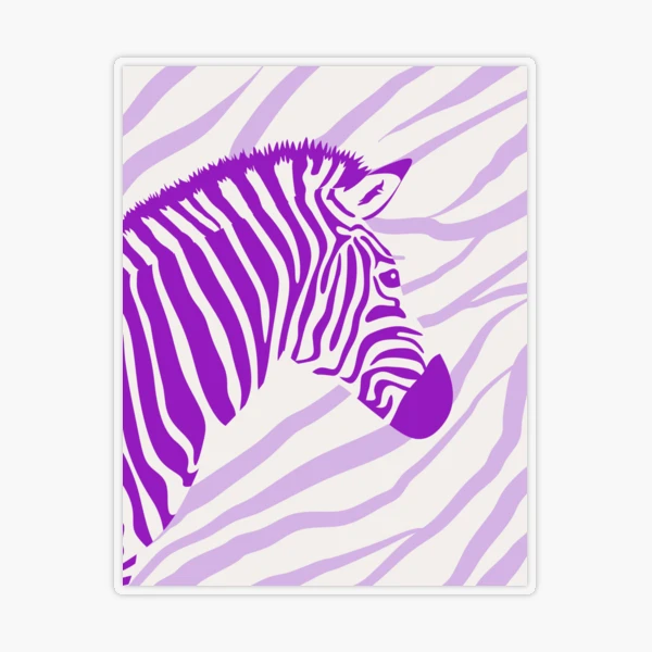 Cute Purple aesthetic Zebra | Sticker