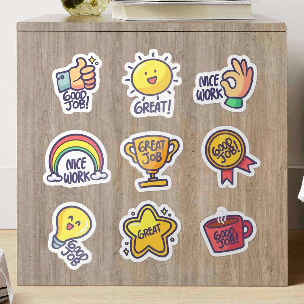 Free Vector  Set of hand drawn good job stickers