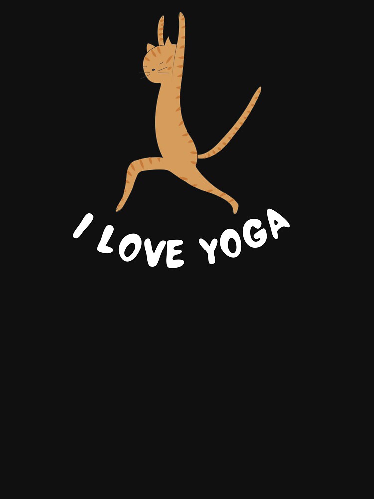 Disover cat loves yoga Classic T-Shirt cat lover tee