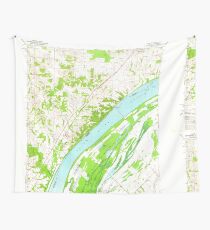 USGS TOPO Map Illinois IL Olmsted 308368 1967 24000 Wall Tapestry