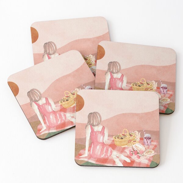 Item preview, A Woman in a Red Dress Having a Picnic on a Yard  Chilling Out  designed and sold by Apkdesigner.