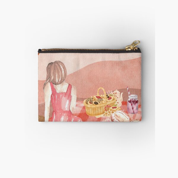 Item preview, A Woman in a Red Dress Having a Picnic on a Yard  Chilling Out  designed and sold by Apkdesigner.