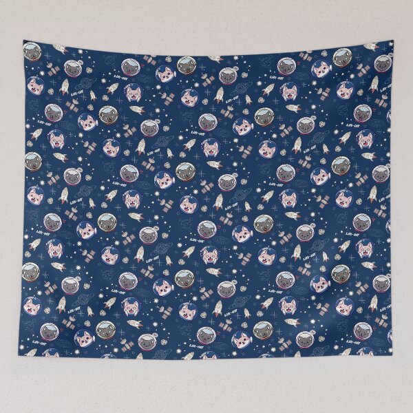 Item preview, Pets in Space on Navy designed and sold by Jack-and-Winnie.