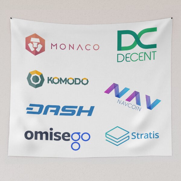 Item preview, Crypto band #2 (DASH, MCO, OMG, STRAT, DCT, KMD) designed and sold by StreetNoise.