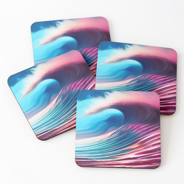 Item preview, Pink and Blue Tidal Wave with Blue Skies  designed and sold by deniselynnimage.