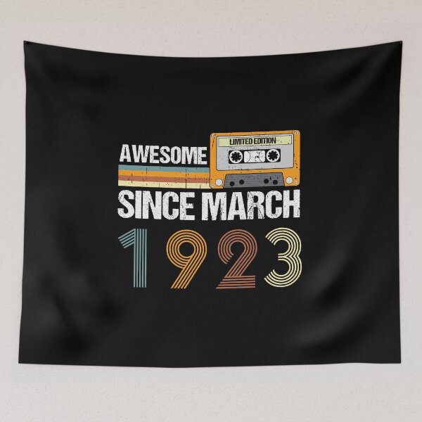 Item preview, Awesome Since March 1923 | 100th Birthday Gifts | 100 Years Old Gifts designed and sold by AMINE  ★★★★★.