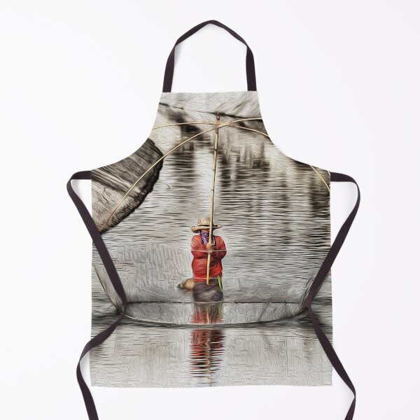 Item preview, Painting of a Lady Fishing in a Canal designed and sold by Huskyyy Designs.