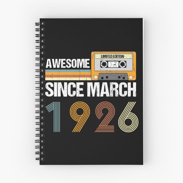 Item preview, Awesome Since March 1926 | 97th Birthday Gifts | 97 Years Old Gifts designed and sold by AMINE  ★★★★★.