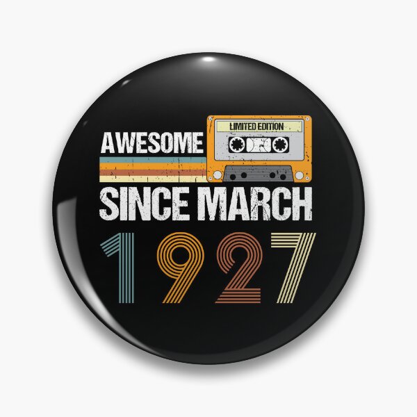 Item preview, Awesome Since March 1927 | 96th Birthday Gifts | 96 Years Old Gifts designed and sold by AMINE  ★★★★★.