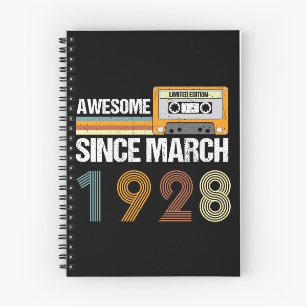 Item preview, Awesome Since March 1928 | 95th Birthday Gifts | 95 Years Old Gifts designed and sold by AMINE  ★★★★★.