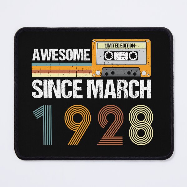 Item preview, Awesome Since March 1928 | 95th Birthday Gifts | 95 Years Old Gifts designed and sold by AMINE ★★★★★.