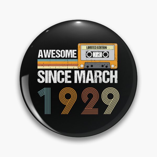 Item preview, Awesome Since March 1929 | 94th Birthday Gifts | 94 Years Old Gifts designed and sold by AMINE  ★★★★★.