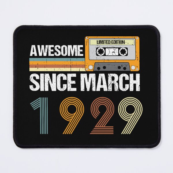 Item preview, Awesome Since March 1929 | 94th Birthday Gifts | 94 Years Old Gifts designed and sold by AMINE  ★★★★★.