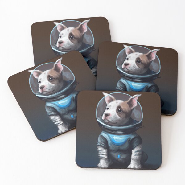 Item preview, Astronaut Pitbull Puppy in a Spacesuit  designed and sold by Lilieae.