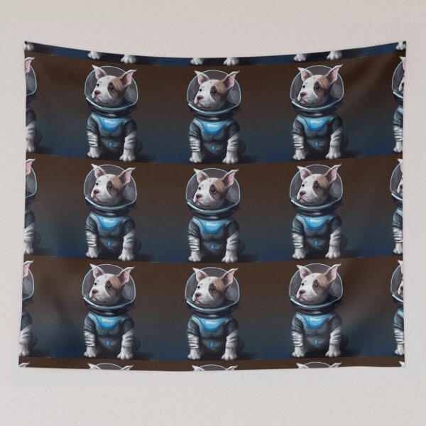 Item preview, Astronaut Pitbull Puppy in a Spacesuit  designed and sold by Lilieae.