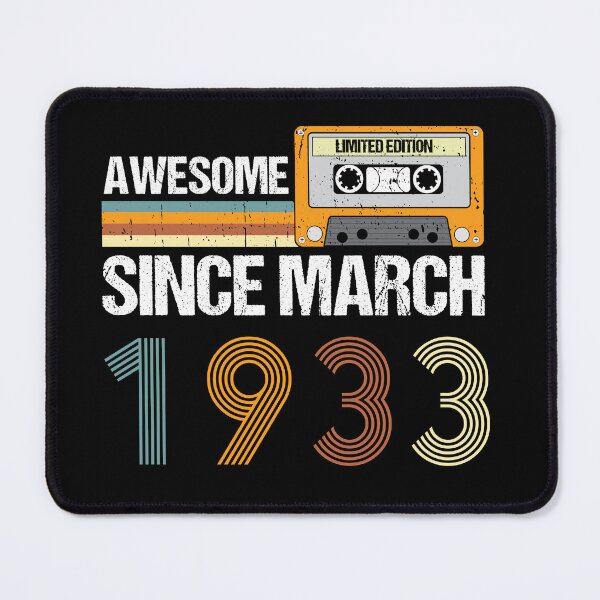 Item preview, Awesome Since March 1933 | 90th Birthday Gifts | 90 Years Old Gifts designed and sold by AMINE  ★★★★★.