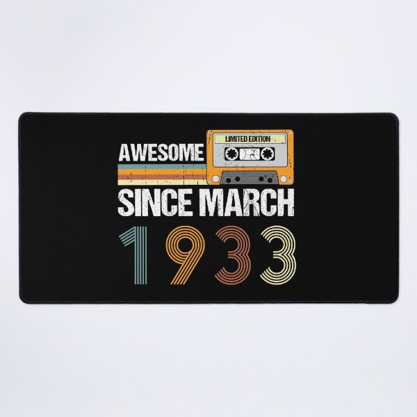 Item preview, Awesome Since March 1933 | 90th Birthday Gifts | 90 Years Old Gifts designed and sold by AMINE ★★★★★.