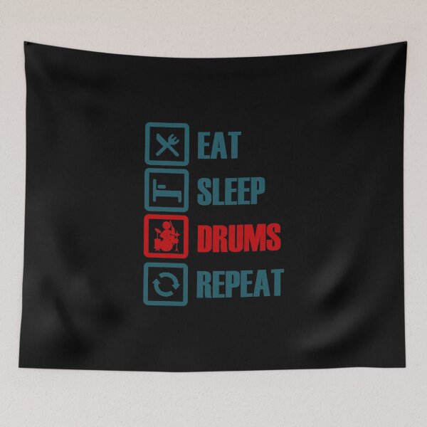 Item preview, eat sleep drums repeat  designed and sold by SwifTech.