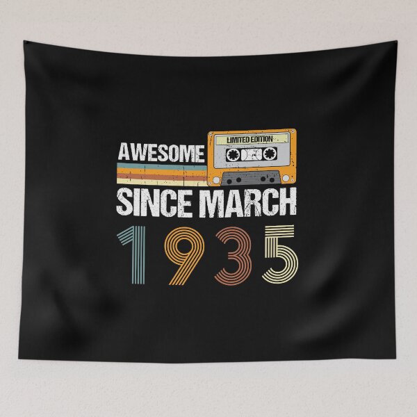 Item preview, Awesome Since March 1935 | 88th Birthday Gifts | 88 Years Old Gifts designed and sold by AMINE  ★★★★★.