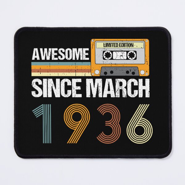 Item preview, Awesome Since March 1936 | 87th Birthday Gifts | 87 Years Old Gifts designed and sold by AMINE ★★★★★.