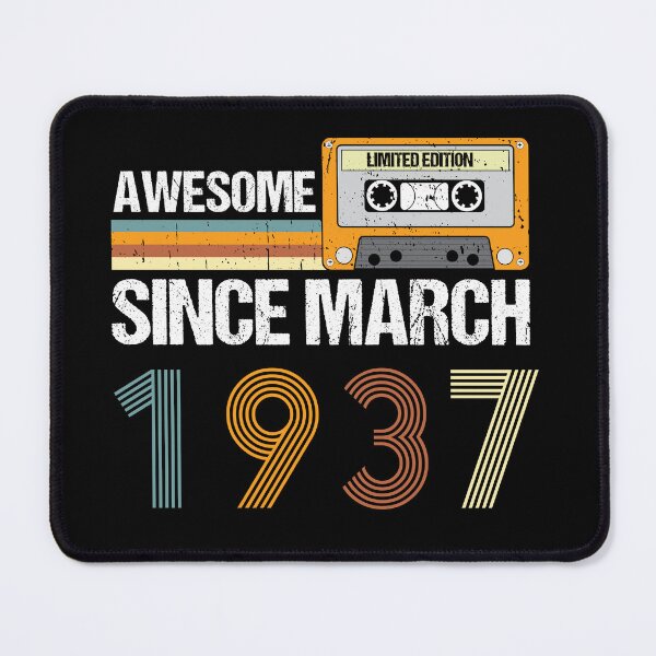 Item preview, Awesome Since March 1937 | 86th Birthday Gifts | 86 Years Old Gifts designed and sold by AMINE  ★★★★★.