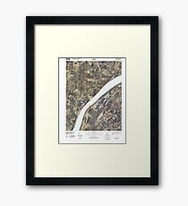 USGS TOPO Map Illinois IL Olmsted 20100329 TM Framed Print