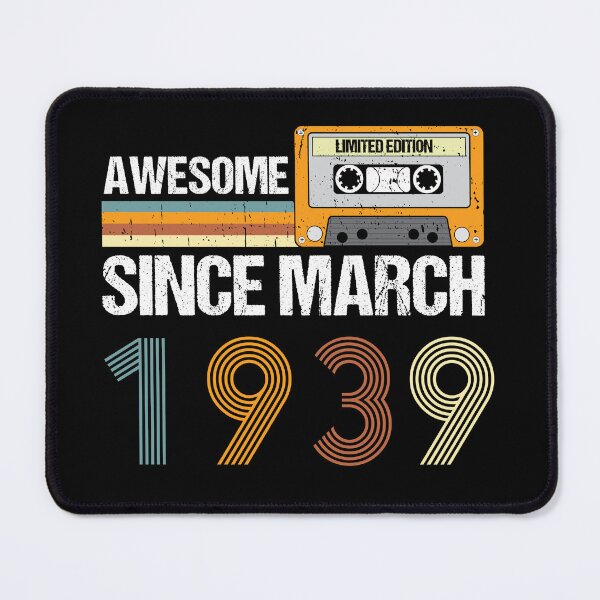 Item preview, Awesome Since March 1939 | 84th Birthday Gifts | 84 Years Old Gifts designed and sold by AMINE ★★★★★.