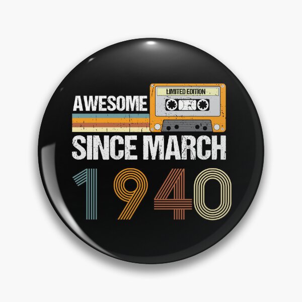 Item preview, Awesome Since March 1940 | 83th Birthday Gifts | 83 Years Old Gifts designed and sold by AMINE  ★★★★★.