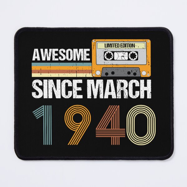 Item preview, Awesome Since March 1940 | 83th Birthday Gifts | 83 Years Old Gifts designed and sold by AMINE  ★★★★★.