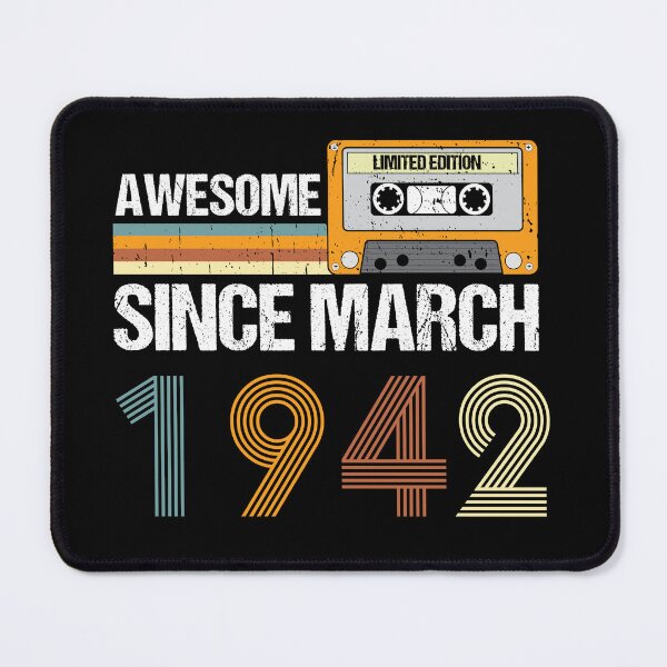Item preview, Awesome Since March 1942 | 81th Birthday Gifts | 81 Years Old Gifts designed and sold by AMINE  ★★★★★.