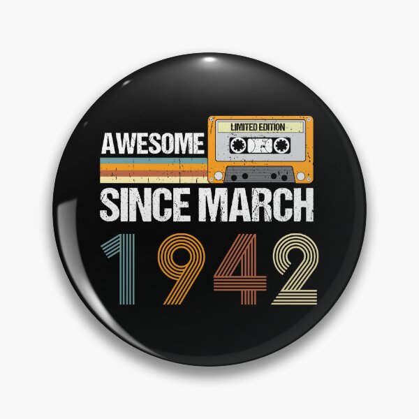 Item preview, Awesome Since March 1942 | 81th Birthday Gifts | 81 Years Old Gifts designed and sold by AMINE  ★★★★★.