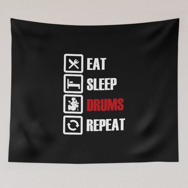 Item preview, eat sleep drums repeat  designed and sold by SwifTech.