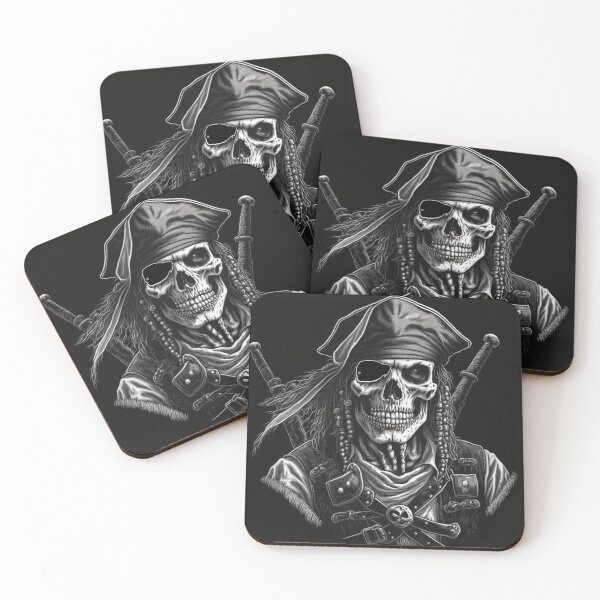 Item preview, Skeleton Pirate, Skull black art designed and sold by YZO-Design.