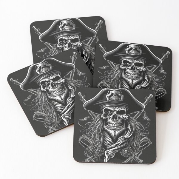 Item preview, Skeleton Pirate, Skull black art designed and sold by YZO-Design.