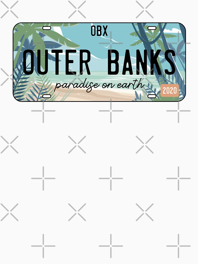 Artwork view, Outer Banks License Plate (Outer Banks) designed and sold by Ashley Castleton