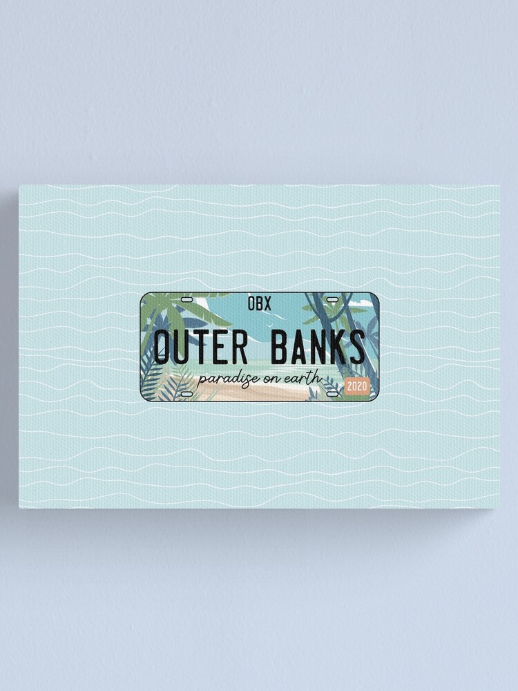 "Outer Banks License Plate (Outer Banks)" Canvas Print for Sale by