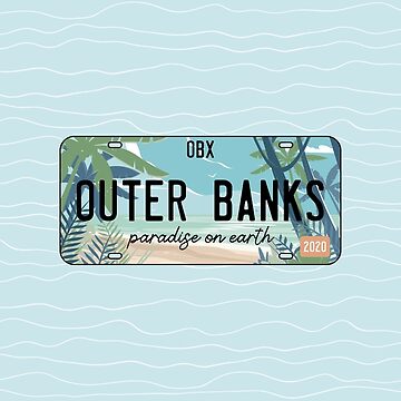Artwork thumbnail, Outer Banks License Plate (Outer Banks) by castl3t0ndesign