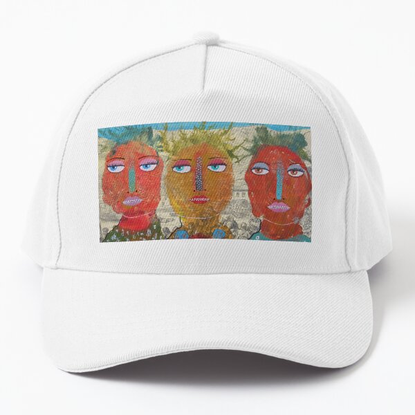 Aperçu de l'œuvre Visages oranges créée et vendue par BeaOutsiderArt.