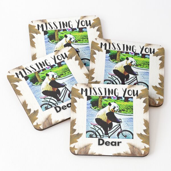 Item preview, Missing you dear with panda designed and sold by mapacs100.