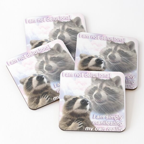 Item preview, manifesting my own reality raccoon designed and sold by Lauren Kenney.