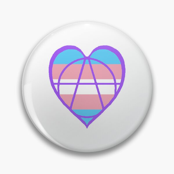 Item preview, Trans Anarchist Heart violet outline designed and sold by mygu.