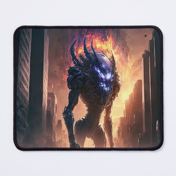 Item preview, Monster walking through and destroying a city with fire designed and sold by mrlongfield.