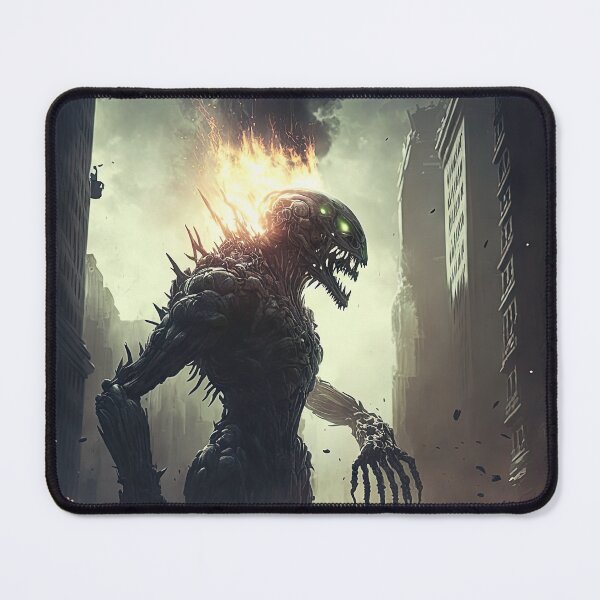 Item preview, Monster walking through and destroying a city with fire designed and sold by mrlongfield.