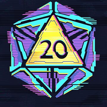 Artwork thumbnail, Neon Punk Glitch D20 by MaratusFunk
