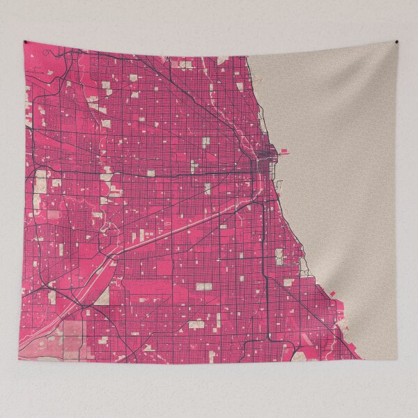 Item preview, Chicago City Map of Illinois, USA  - Blossom designed and sold by deMAP.