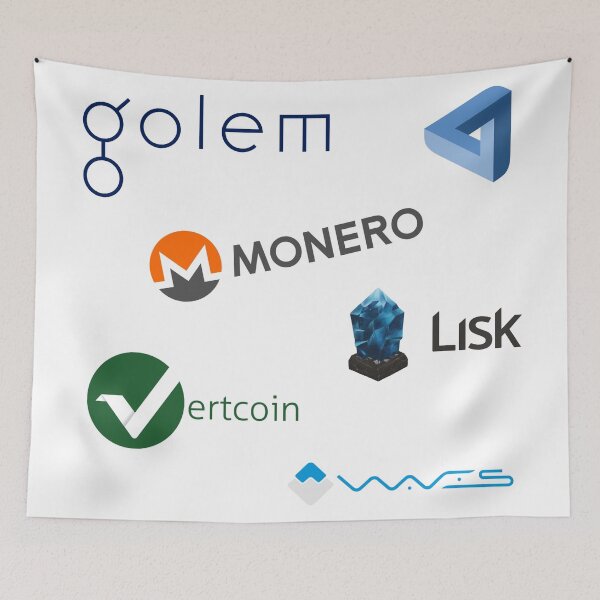 Item preview, Crypto band #3 (GNT, WAVES, VTC, LSK, XMR) designed and sold by StreetNoise.