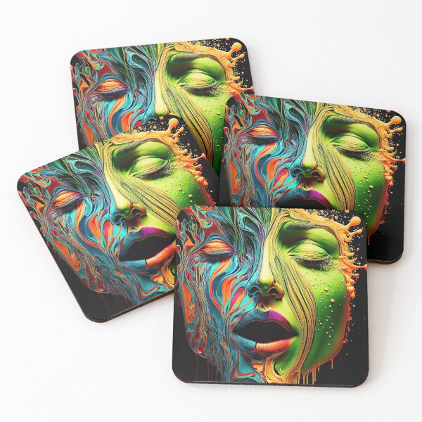 Item preview, Woman face in liquid paint look designed and sold by mrlongfield.