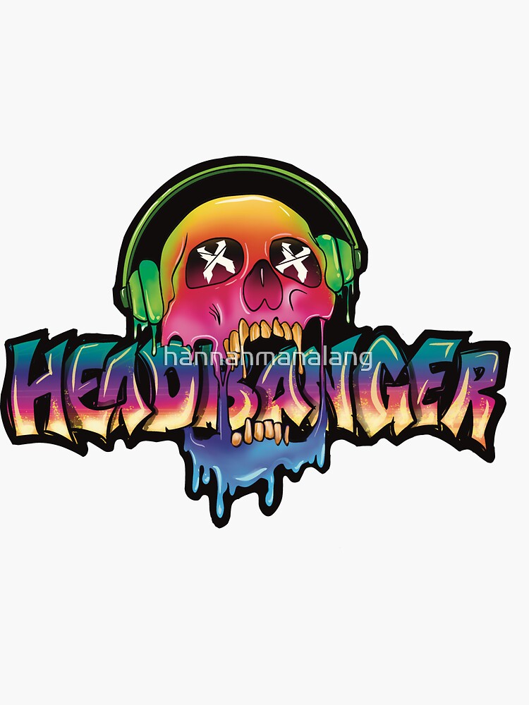 Thumbnail 3 von 3, Sticker, Headbanger designt und verkauft von hannahmanalang.