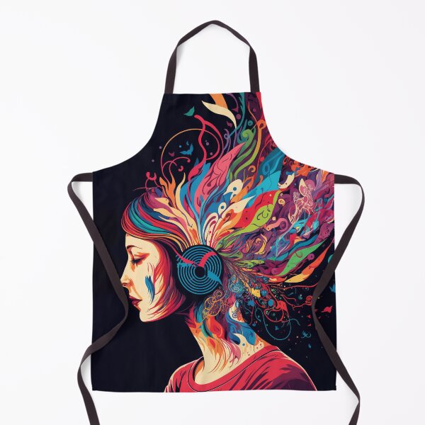 Item preview, mujer con auriculares designed and sold by raybender.