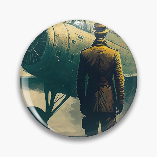 Artikelvorschau, Vintage aviation poster look with a pilot and airplane entworfen und verkauft von mrlongfield.